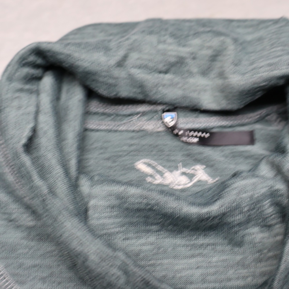 Kuhl Sweatshirt Womens Small Blue Lea Pullover Stretch Cowl Neck Thumbholes - Picture 4 of 12